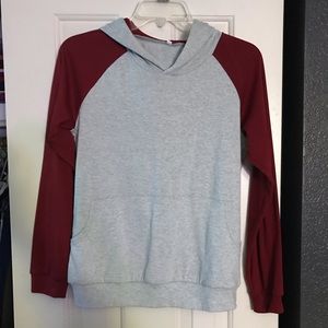 Red and Grey Hoodie